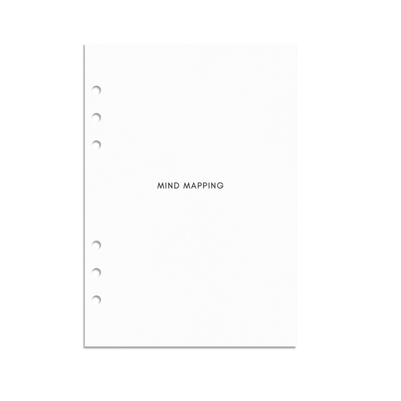 Cloth and Paper Mind Mapping Insert-A5 available in Unpunched & 6-ring 20e - Picture 2 of 8
